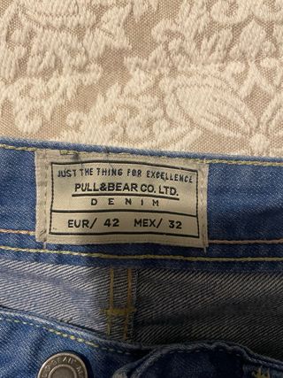 Pantalón vaquero Pull&Bear hombre talla 42