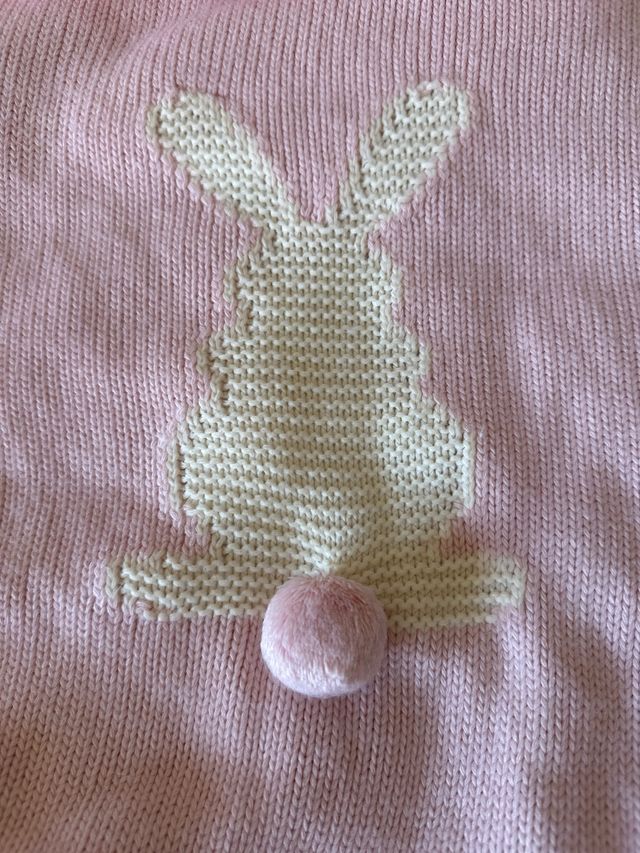 Saco invierno rosa con conejito para Bugaboo Bee