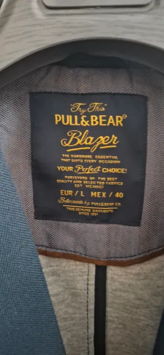 Chaqueta Americana Pull and Bear Talla L