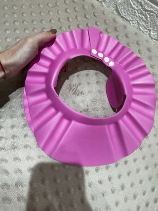 Visiera fucsia per bagno/doccia bambini