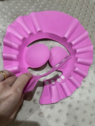 Visiera fucsia per bagno/doccia bambini