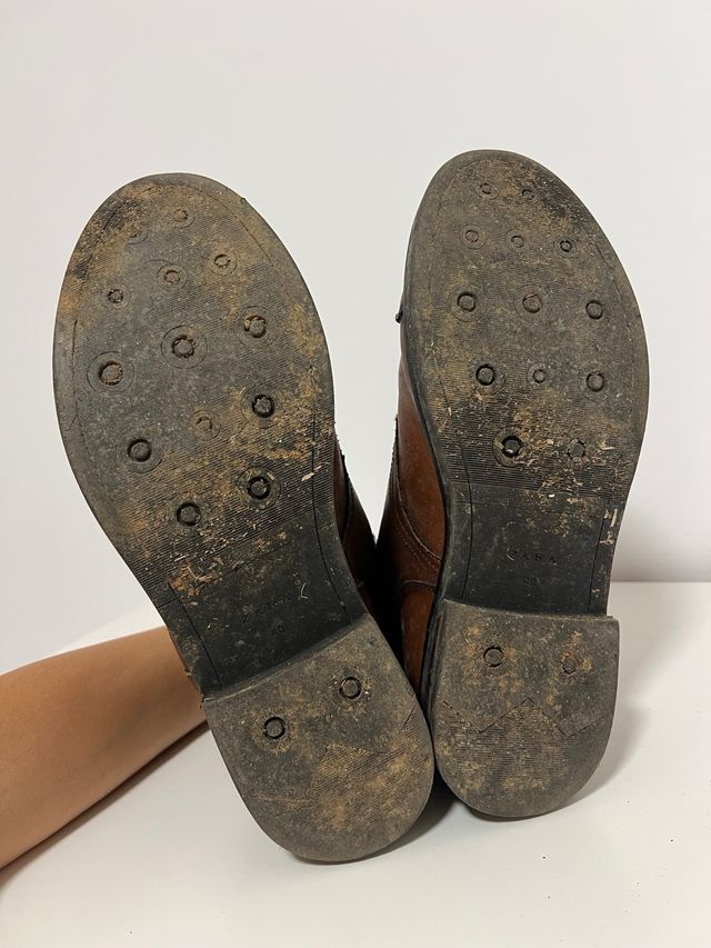 Stivali in pelle marroni