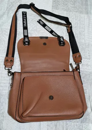 Bolso de hombro marrón mujer