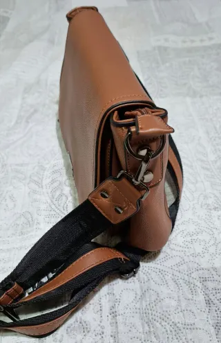 Bolso de hombro marrón mujer