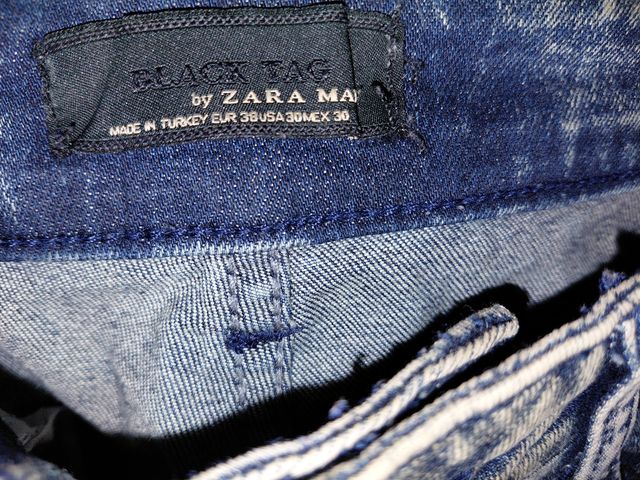 Skinny jeans acid wash Zara Black Tag