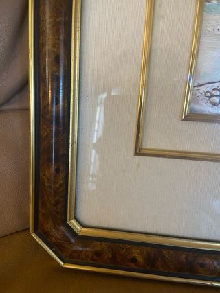 Quadro in argento con cornice in radica