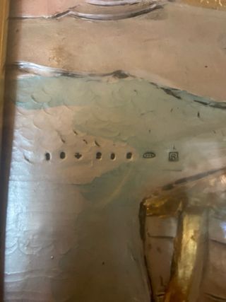 Quadro in argento con cornice in radica