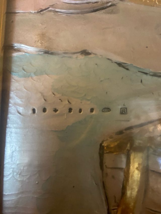 Quadro in argento con cornice in radica