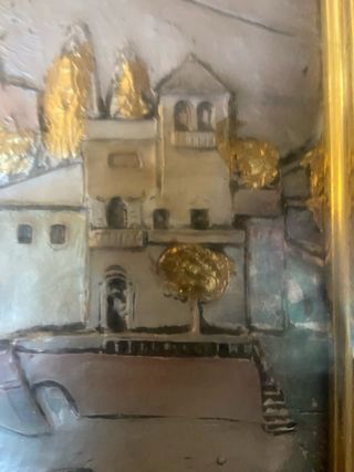 Quadro in argento con cornice in radica