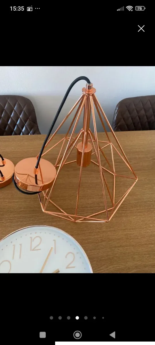 Lámpara de techo geométrica dorada