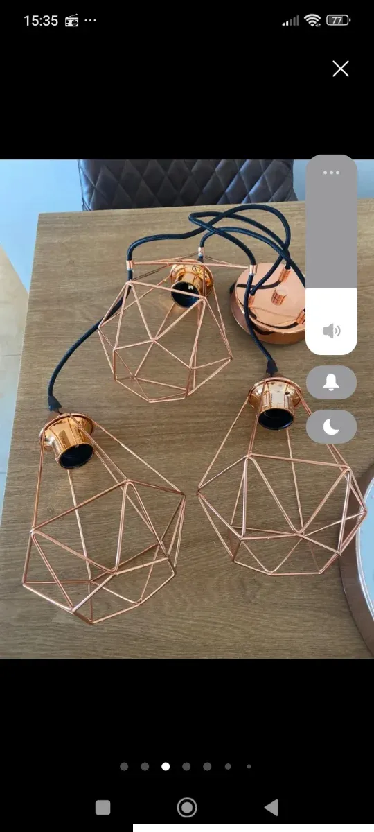 Lámpara de techo geométrica dorada