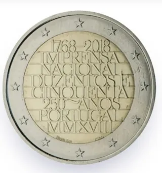 MONETA COMMEMORATIVAS PORTOGHESE DA 2€ 2018 S/C