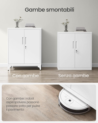 Armadietto in Metallo, Mobiletto Multiuso, Armadio