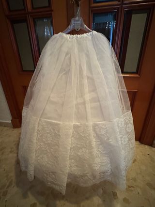 Cancán niña comunión blanco