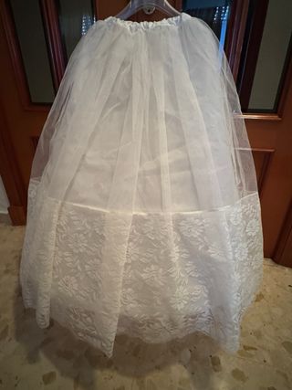 Cancán niña comunión blanco