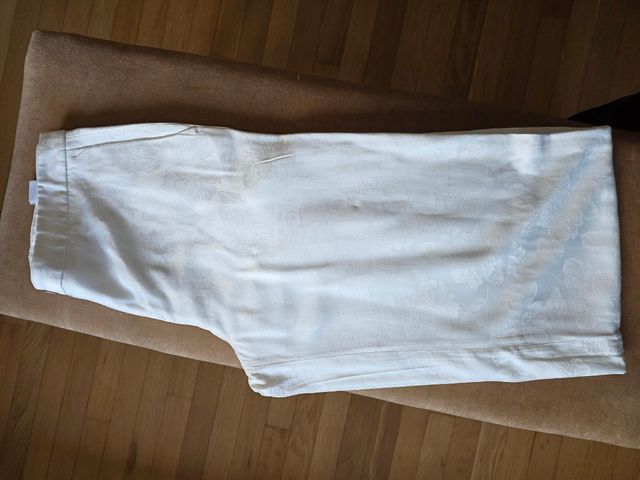 Traje Zara Blanco Tejido Jacquard