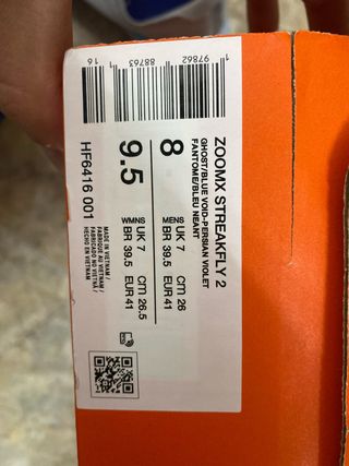 Zapatillas Nike ZoomX Streakfly 2. Nuevas.