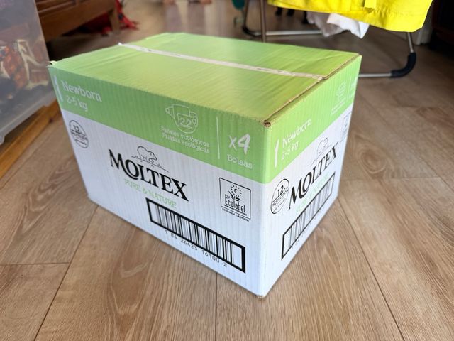 Caja de 88 Pañales Moltex Newborn Talla 1 (2-5 kg)