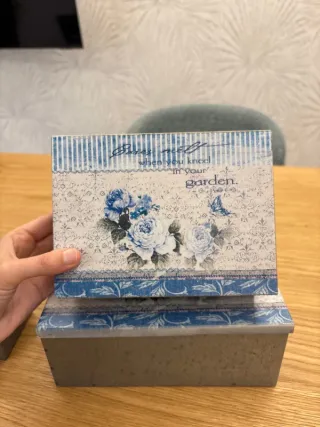 Set 3 scatole latta blu rose