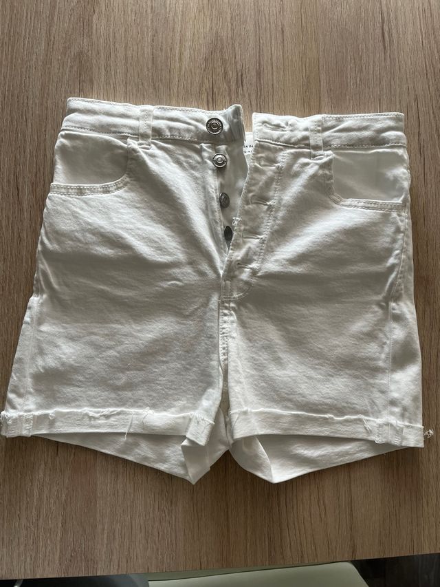 Pantalón corto vaquero blanco