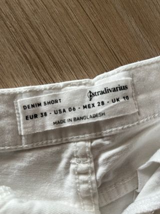 Pantalón corto vaquero blanco