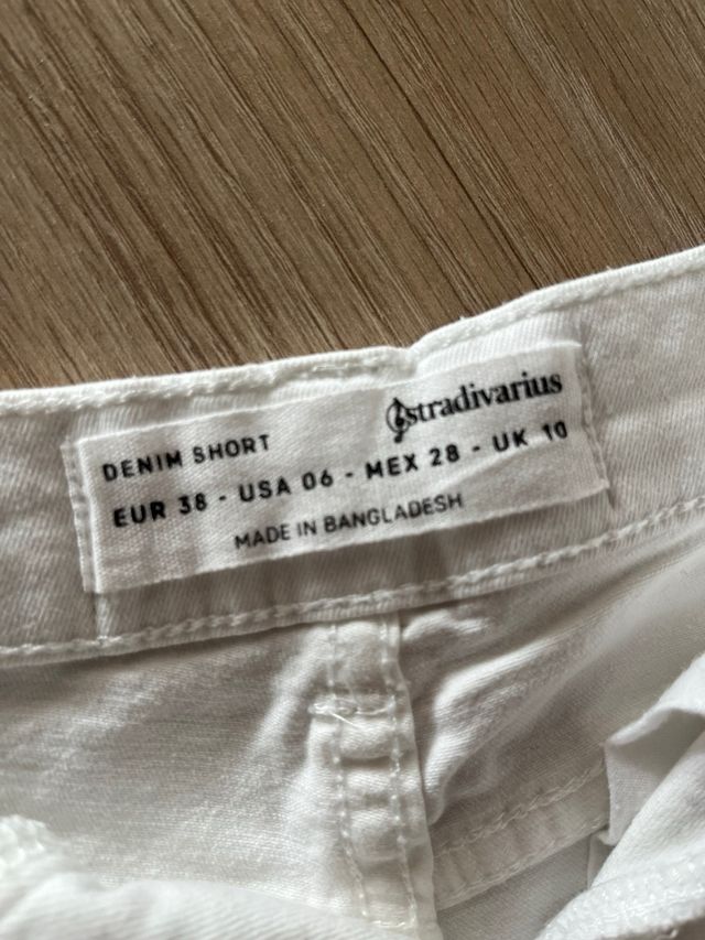 Pantalón corto vaquero blanco