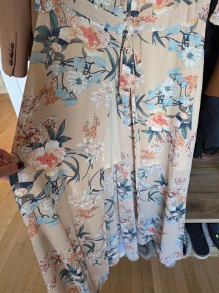 Vestido largo estampado flores JEUVRE