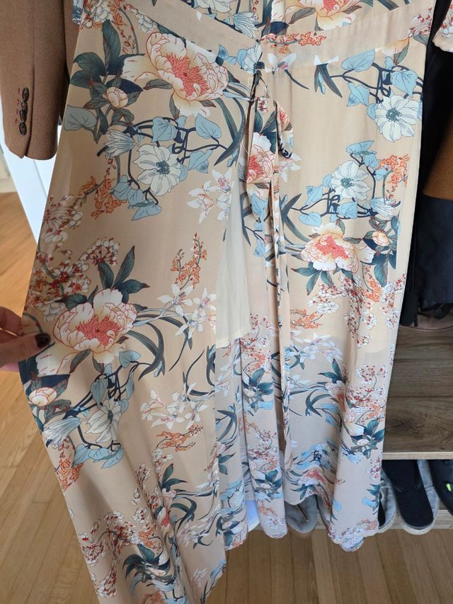 Vestido largo estampado flores JEUVRE