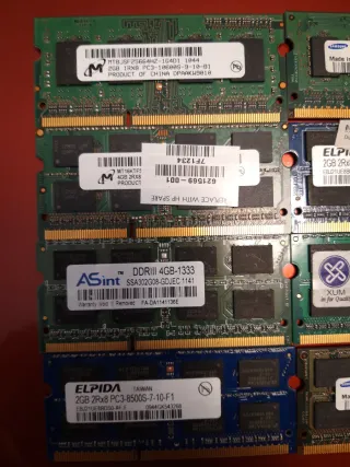 Lote Memorias RAM DDR3 para Portátil