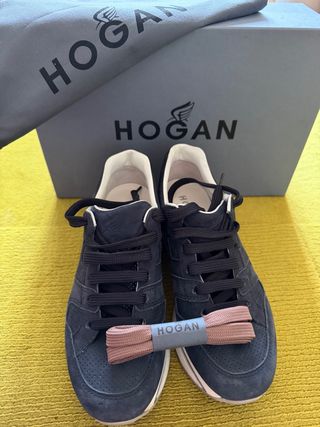 Hogan Sneakers Donna Pelle Scamosciata Blu Tg 36.5
