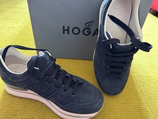 Hogan Sneakers Donna Pelle Scamosciata Blu Tg 36.5