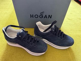Hogan Sneakers Donna Pelle Scamosciata Blu Tg 36.5