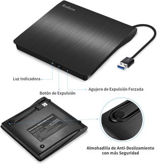 ✨ - Rodzon Grabadora Externa USB 3.0, Unidades Por