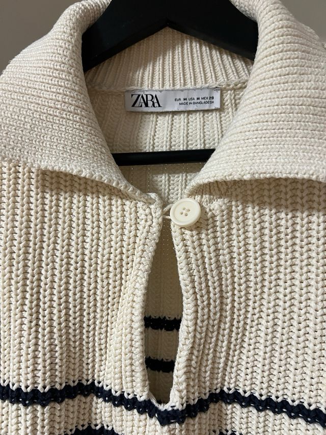 Jersey ZARA Oversize Rayas Polo Talla M