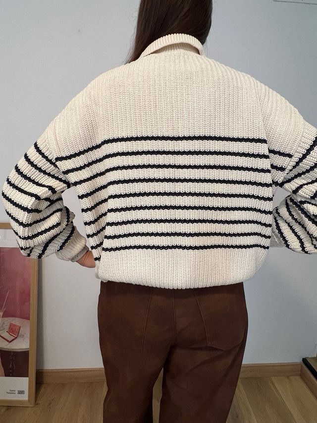 Jersey ZARA Oversize Rayas Polo Talla M