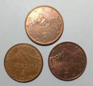 Monete 5 Centesimi Slovacchia 2009-18-24