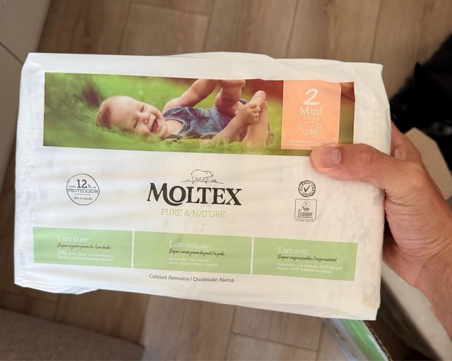 Caja 144 Pañales Moltex Talla 2 (3-6 kg) 4x36 uds