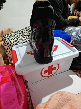 Botines charol negros n39 horma pequeña