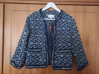 Chaqueta mujer azul y blanca Talla S