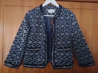 Chaqueta mujer azul y blanca Talla S