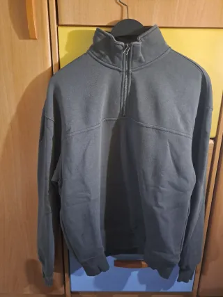 Sudadera cuello alto con cremallera hombre talla S