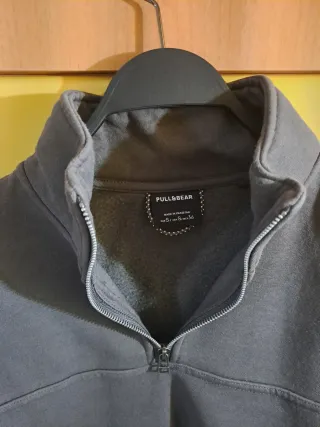 Sudadera cuello alto con cremallera hombre talla S