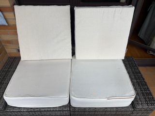 Sofá de mimbre para terraza beige