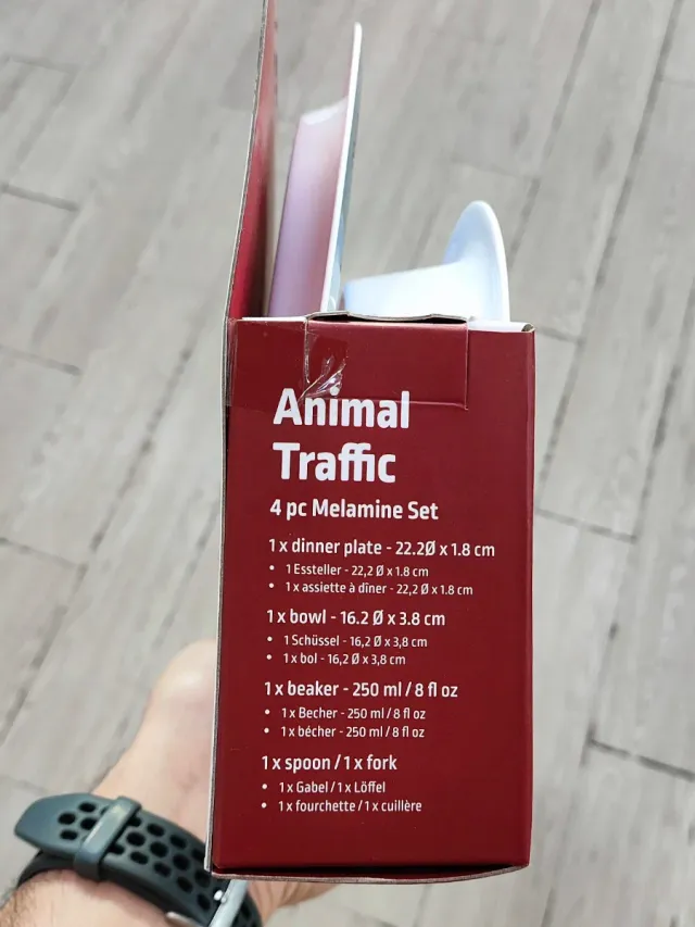 Set Vajilla Melamina Infantil Kampa Animal Traffic