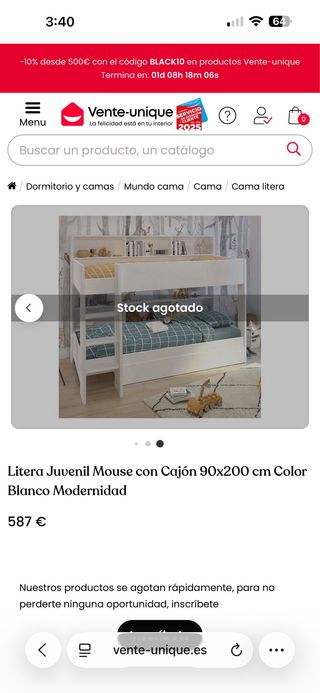 Litera juvenil Mouse 90x200 cm