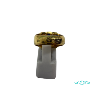 Sortija Oro 18k Brillantes y Zafiros Azules