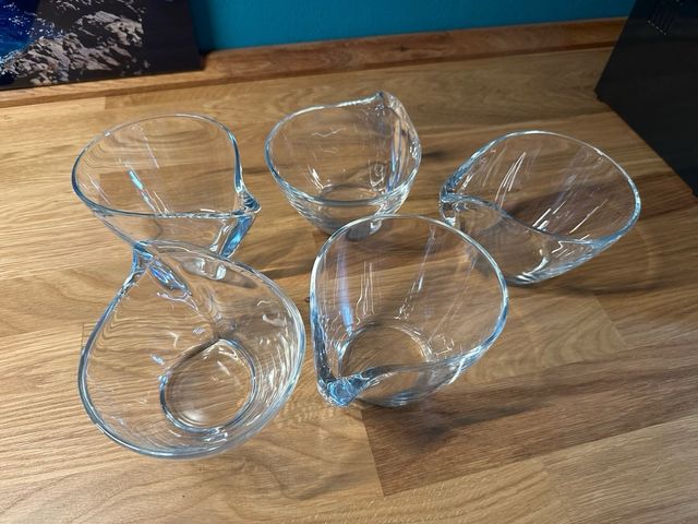 Set 5 Ciotole Cristallo Goccia