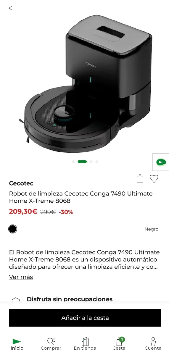 Robot Aspirador Conga 7490 Ultimate