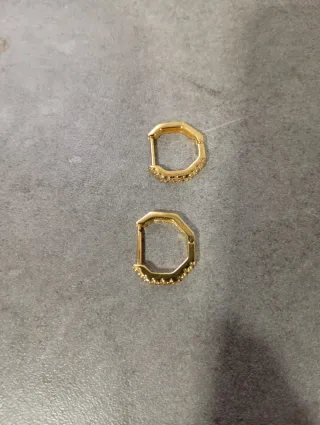 Pendientes bañado de Oro S925