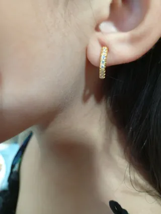 Pendientes bañado de Oro S925